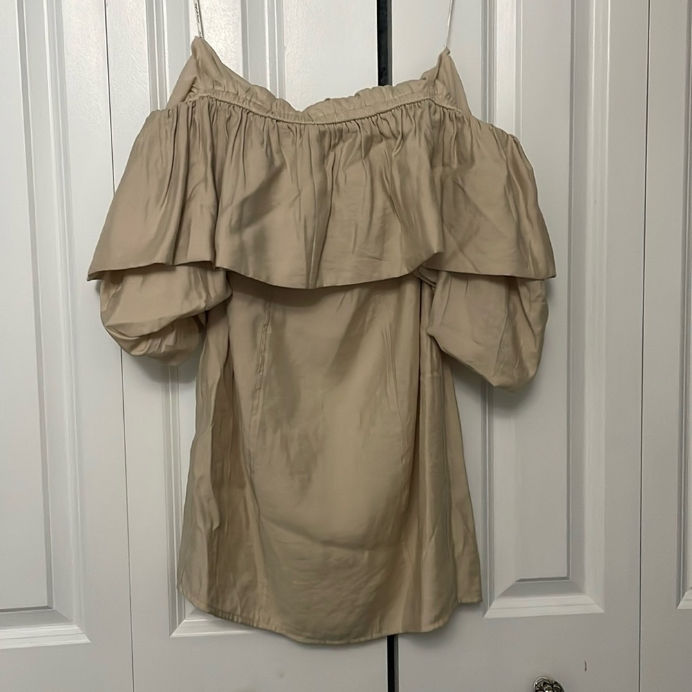 Skylar rose tan off the shoulder dress